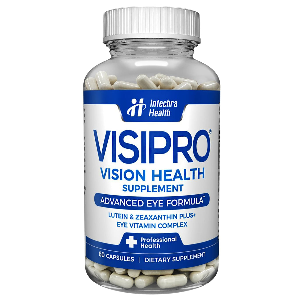 VISIPRO 20-20 bottle visual for convenient daily eye support.