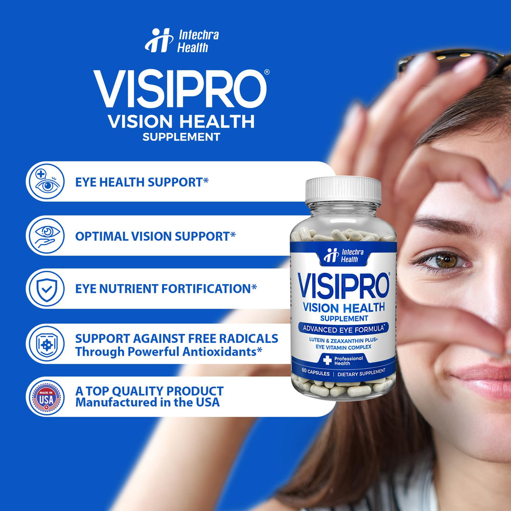 VISIPRO 20-20 capsules closeup showing veggie capsules for daily use.