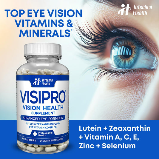 VISIPRO 20-20 label graphic highlighting the eye health formula.