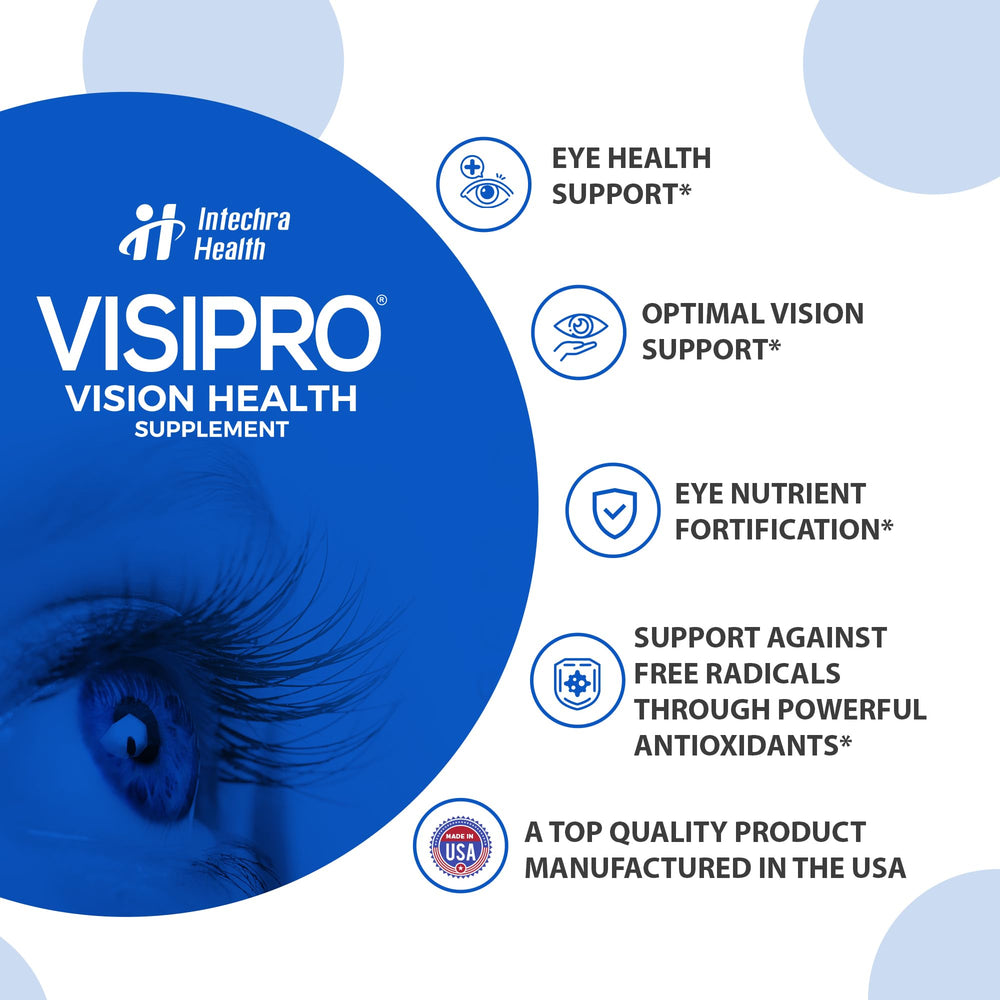 VISIPRO 20-20 minerals zinc and selenium illustrate antioxidant support.
