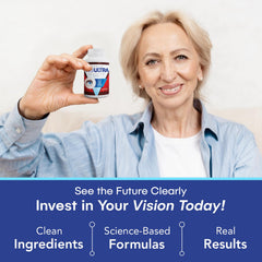 VisiUltra macular health formula illustration suggests long-term eye comfort.