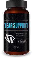 Visual Advantage Tear Support bottle front shows softgels for daily eye moisture support