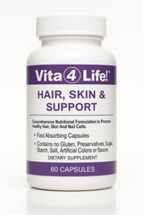 Vita4Life Biotin MSM hair growth capsules for fuller-looking hair.