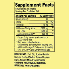 ViT4US omega-3 softgels close-up highlighting smooth capsules.