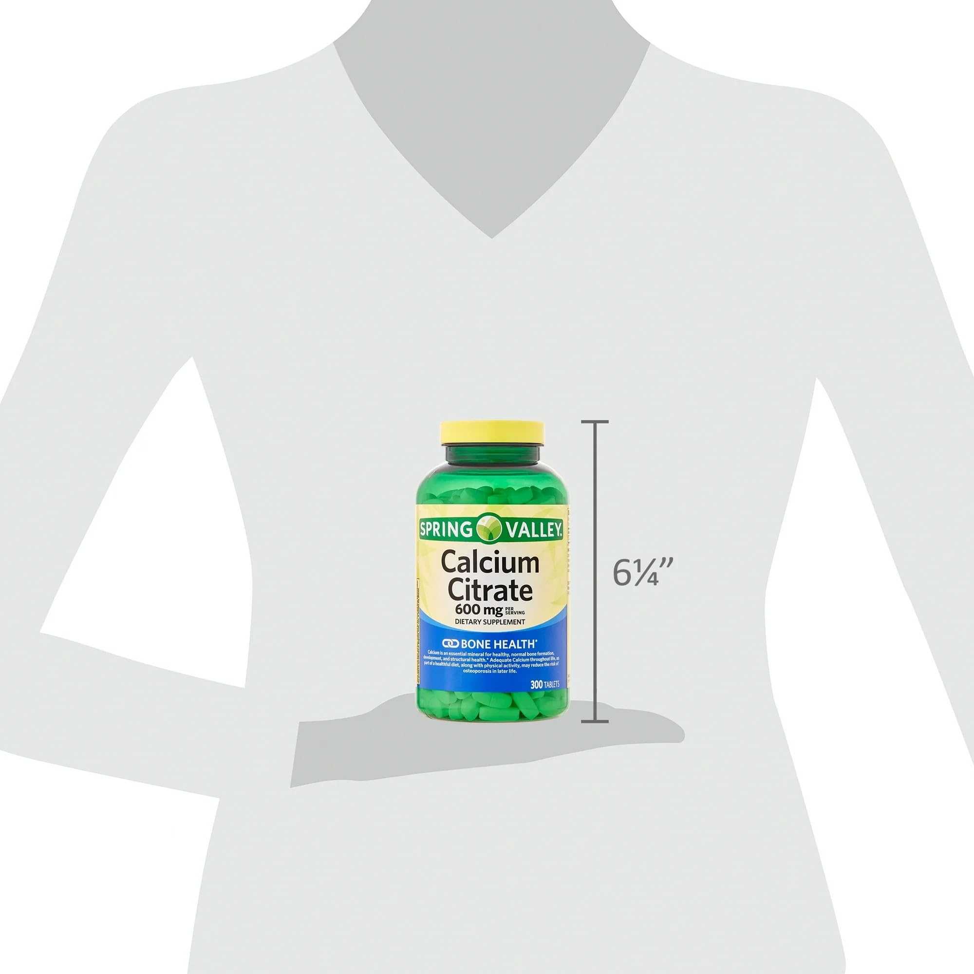 ViT4US serving visual showing 600 mg calcium