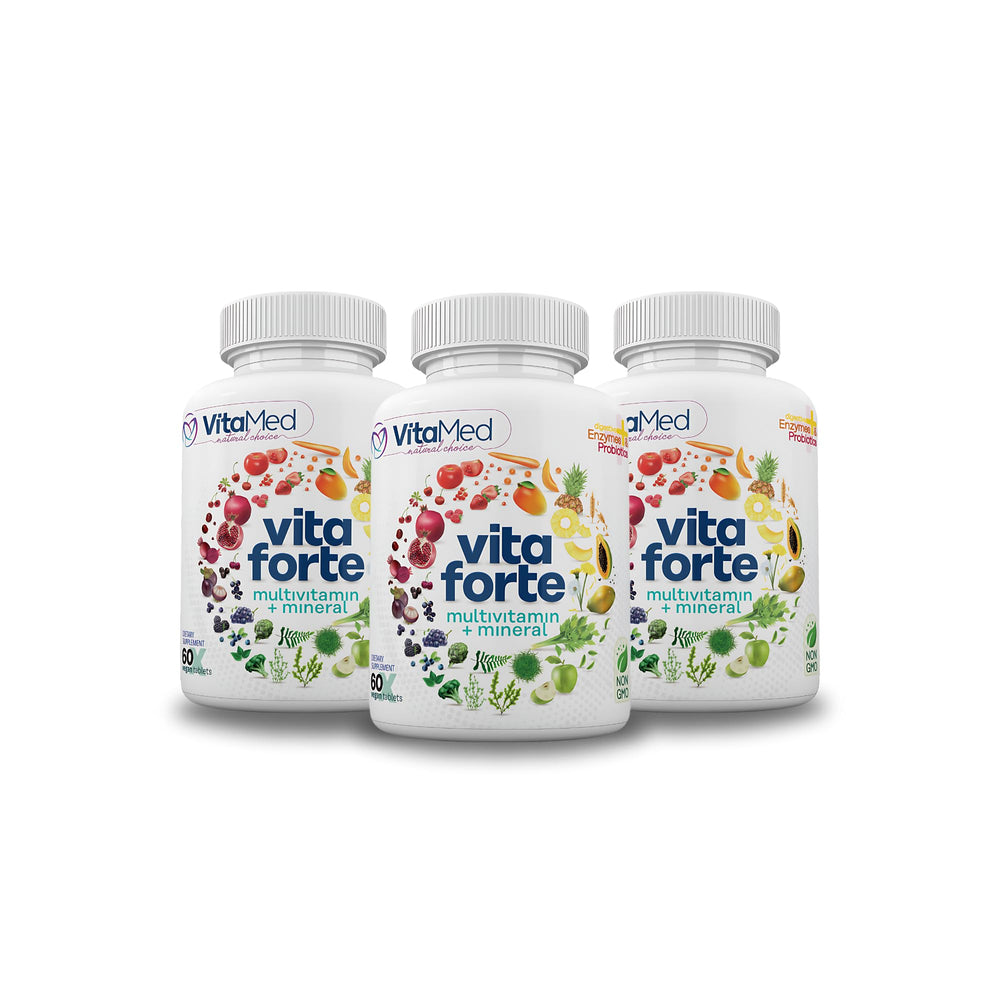 Vita Forte bottle shows natural energy support for daily focus.