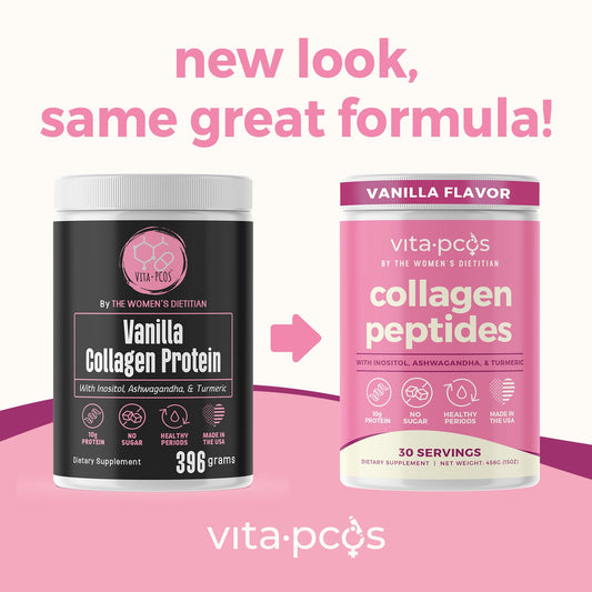 VITA-PCOS collagen powder serving scoop for daily use and flavor
