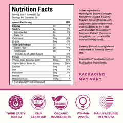 VITA-PCOS collagen label closeup showing ingredients and no added sugar
