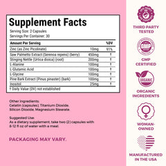 VITA-PCOS packaging back view showing USA-made quality.