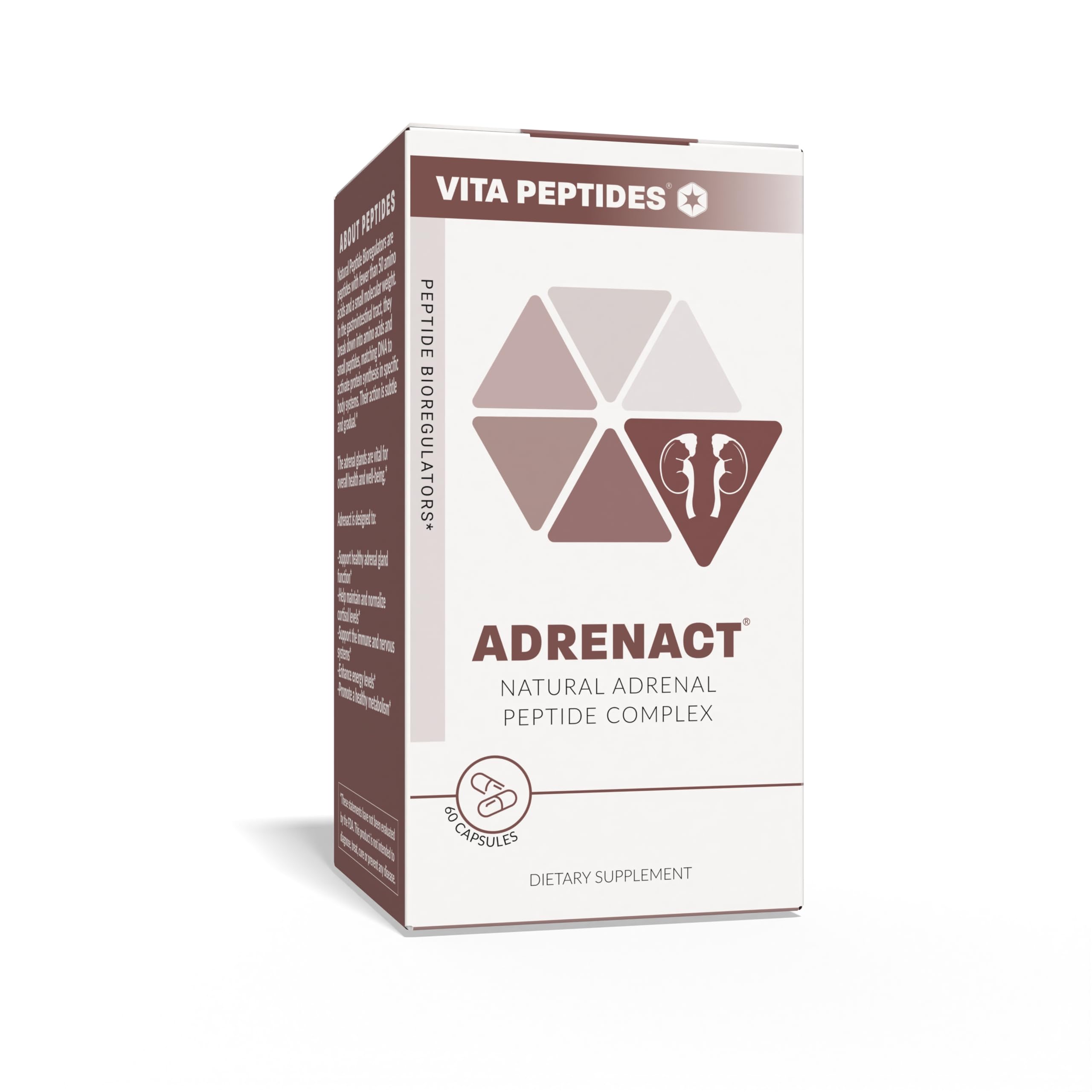 Vita Peptides Adrenact pack shot showing USA-made dietary supplement.