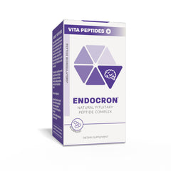 Vita Peptides Endocron packaging highlights natural peptide bioregulators.