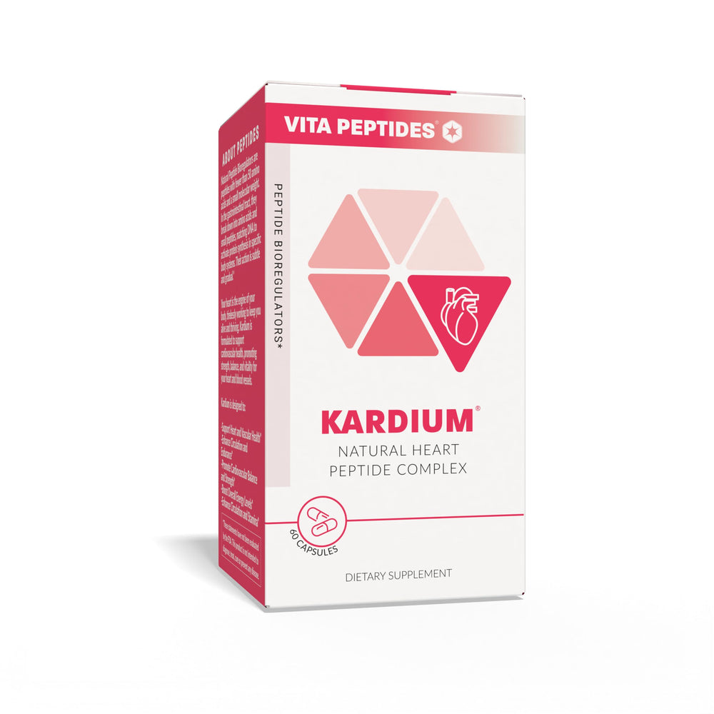 Vita Peptides Kardium active-use scenario, person taking capsules to support energy balance