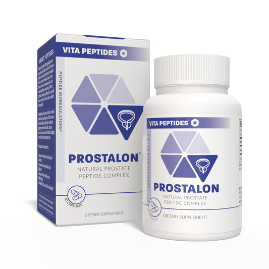 Vita Peptides Prostalon bottle highlighting natural peptide bioregulator for prostate support