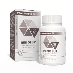 Vita Peptides Renolux bottle front indicating kidney wellness support.