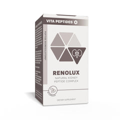 Vita Peptides Renolux capsule dispense on a surface, implying convenient daily use.
