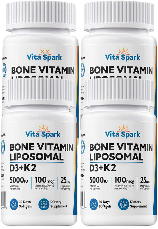 Vita Spark liposomal D3 K2 bottle supports bone and heart health.