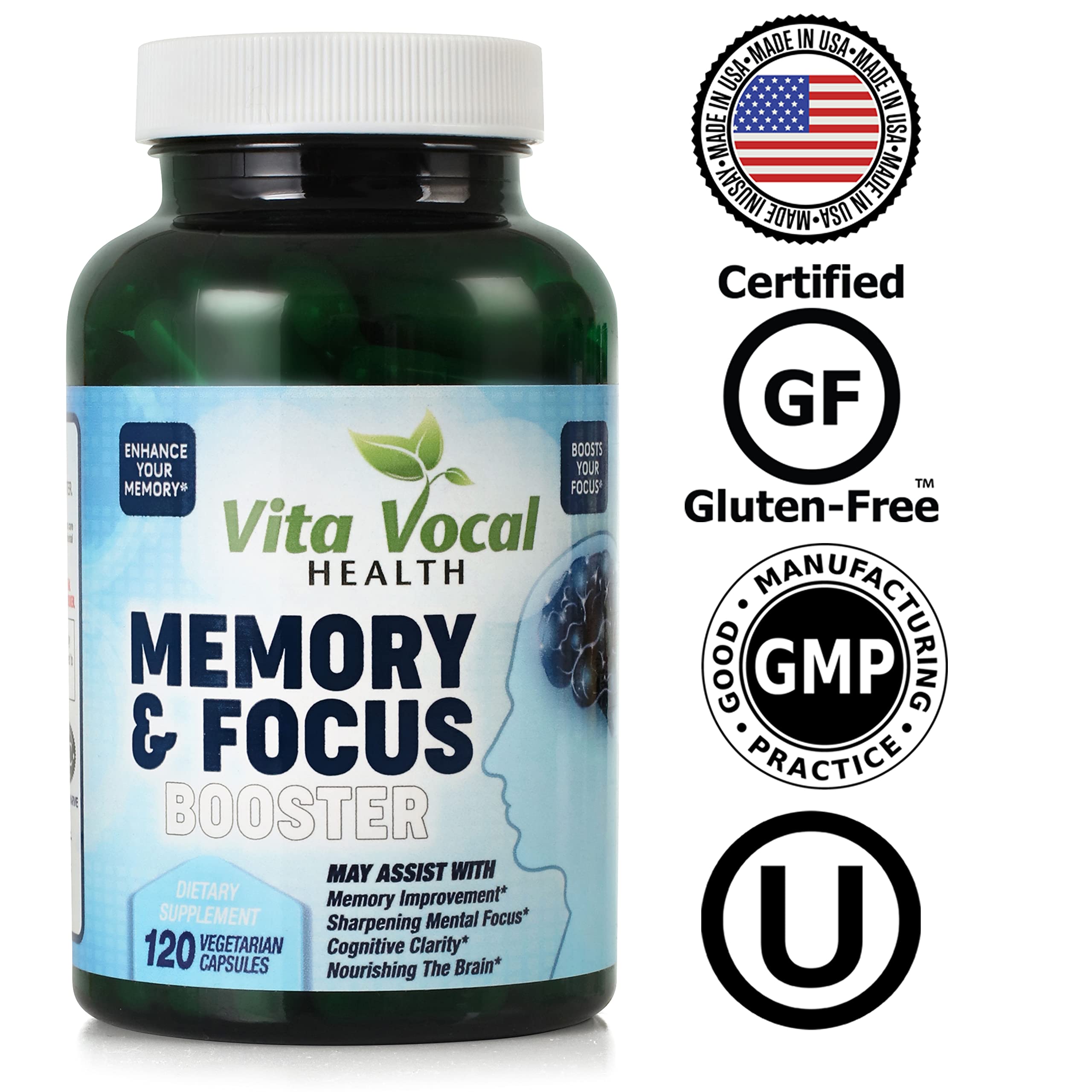Vita Vocal bottle packaging on desk for daily cognitive support