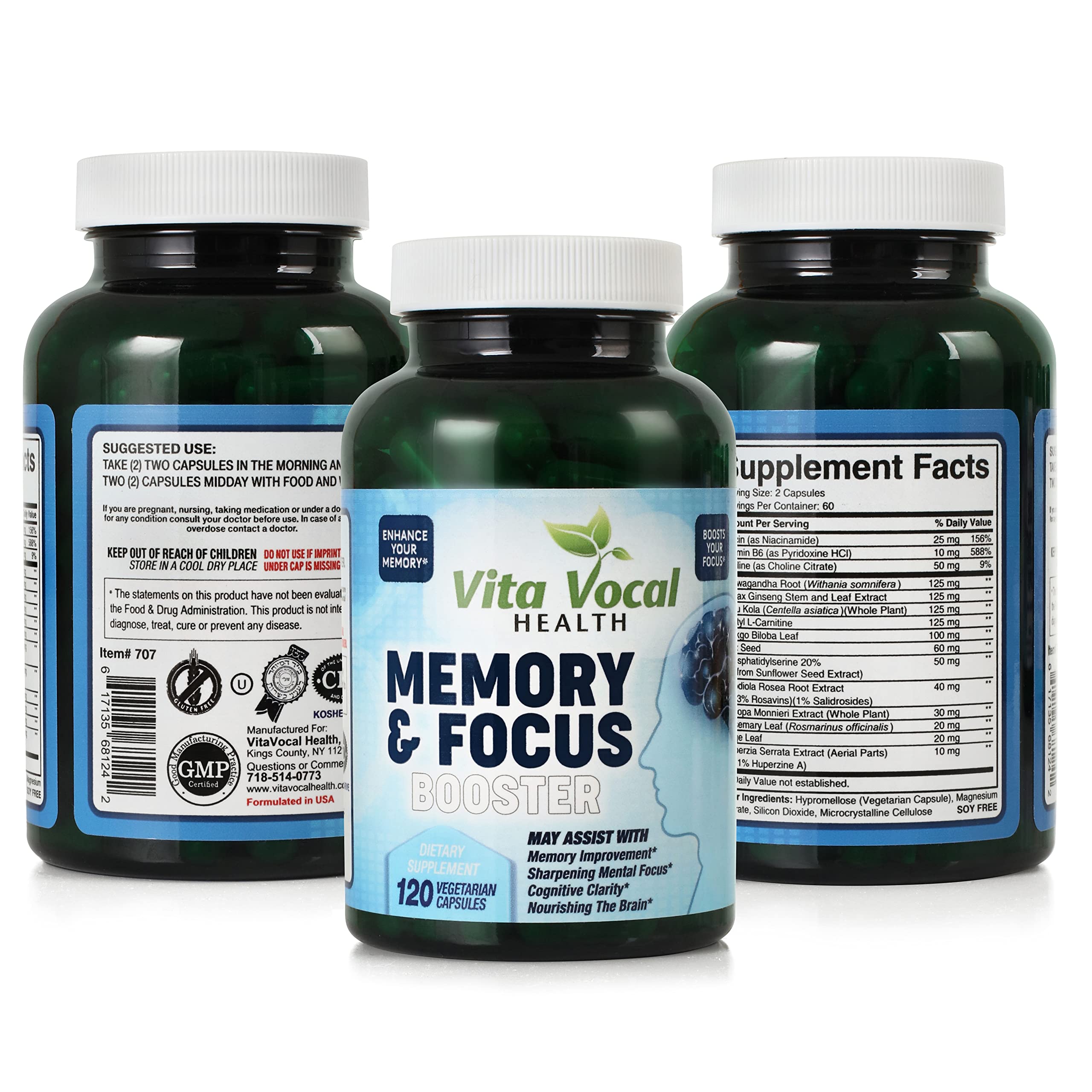 Vita Vocal capsules closeup highlights high potency brain support