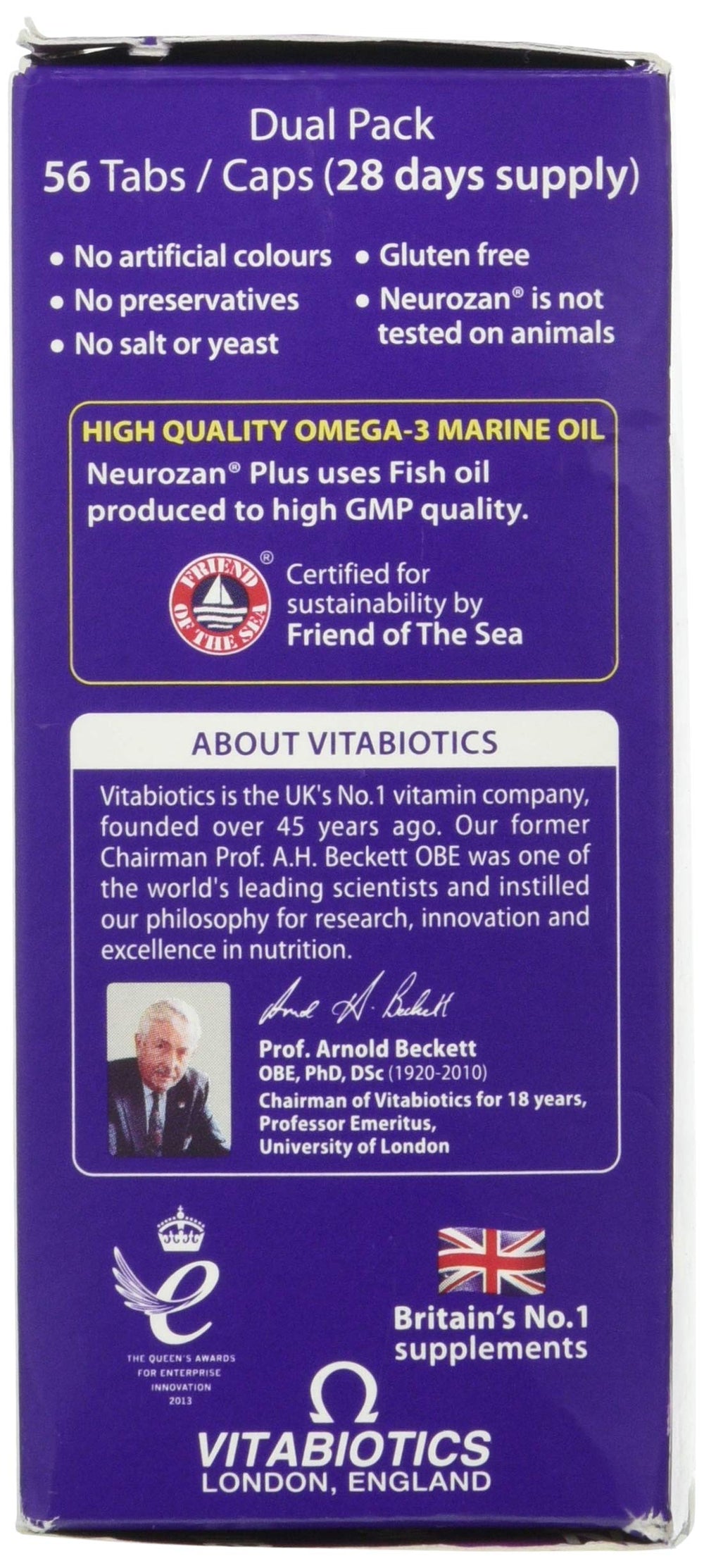 Vitabiotics Neurozan Plus dual-pack packaging for advanced brain health support