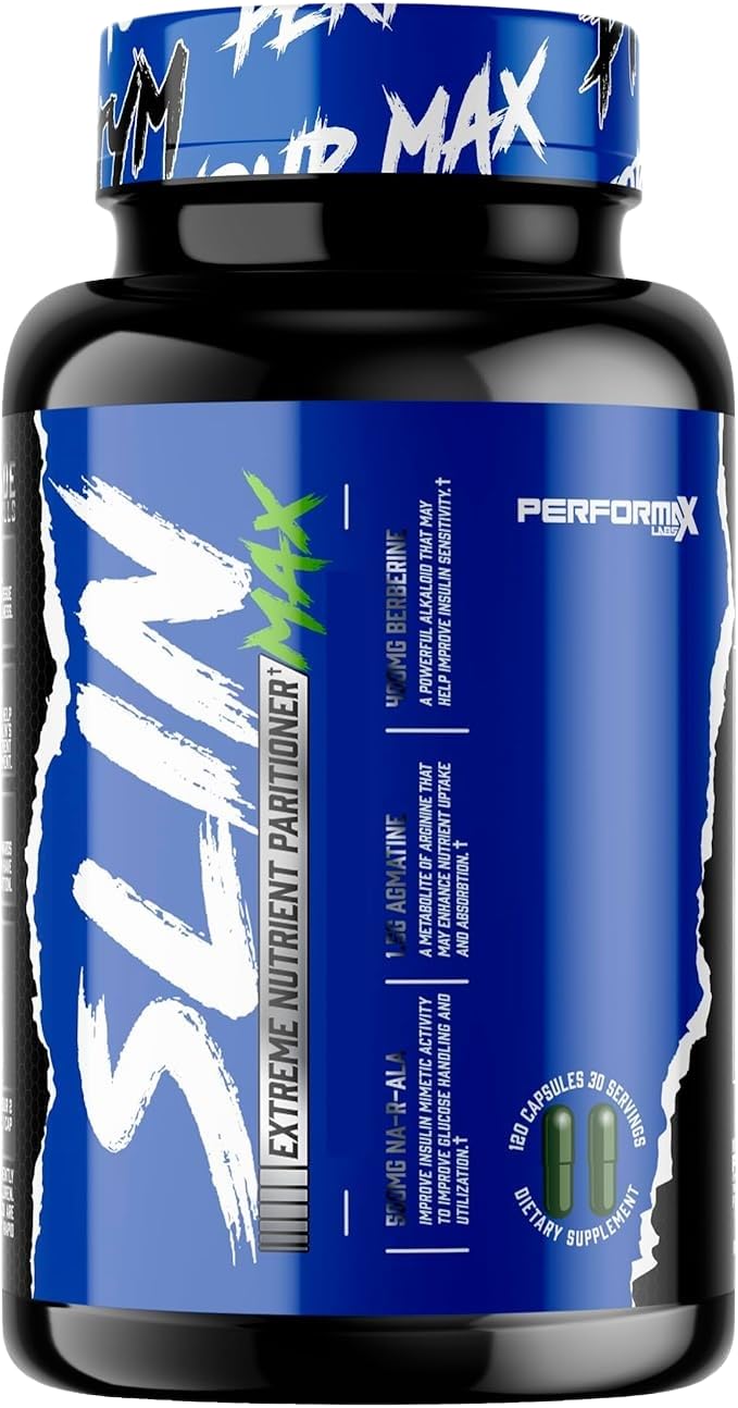 VitaBoost SLIN Max bottle front view highlighting the nutrient partitioning formula for workouts