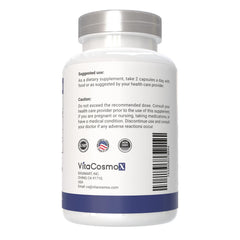 VitaCosmoX vegetarian-diosmin bottle-side-view showcases plant-based formula.