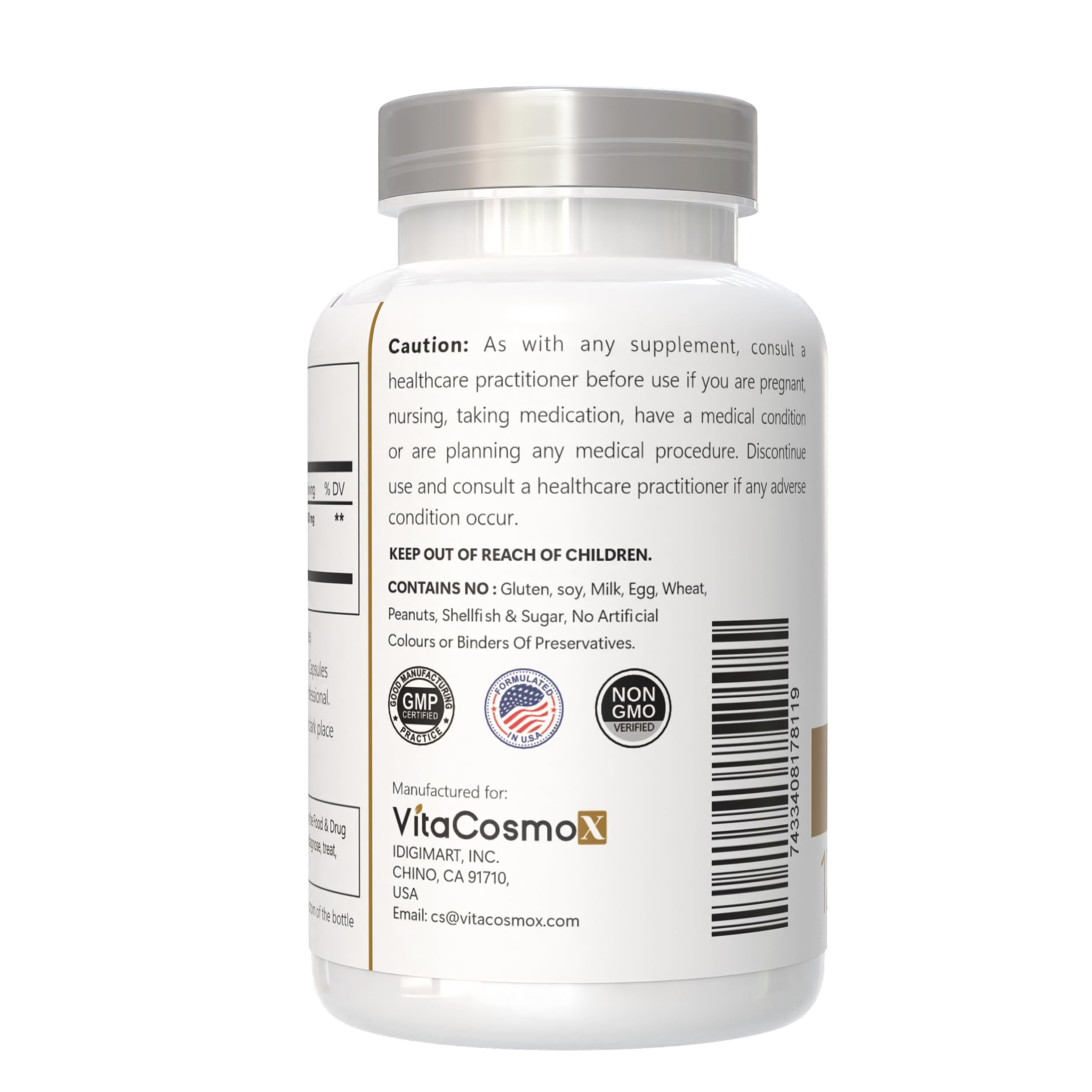 VitaCosmoX packaging highlights USA-made quality.