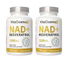 VitaCosmoX NAD+ supplement bottle front for daily wellness routine
