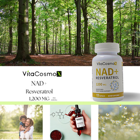 VitaCosmoX NAD+ capsules closeup highlighting capsule texture for daily use