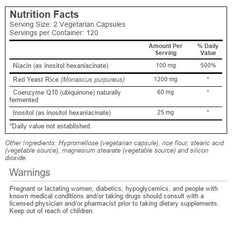 Vitacost Red Yeast Rice & CoQ10 capsules close-up highlighting heart support capability