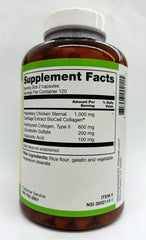 Vitacost ROOT2 BioCell Collagen capsules closeup emphasizing type II collagen.