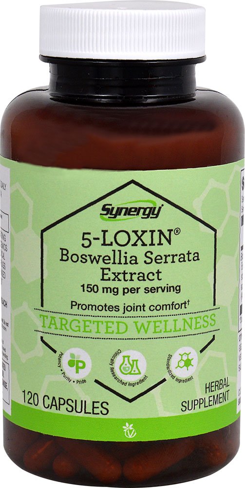Vitacost Synergy 5-Loxin AKBA Boswellia bottle showing high AKBA potency for joint support