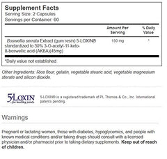 Vitacost Synergy 5-Loxin AKBA Boswellia capsules for convenient daily inflammation relief