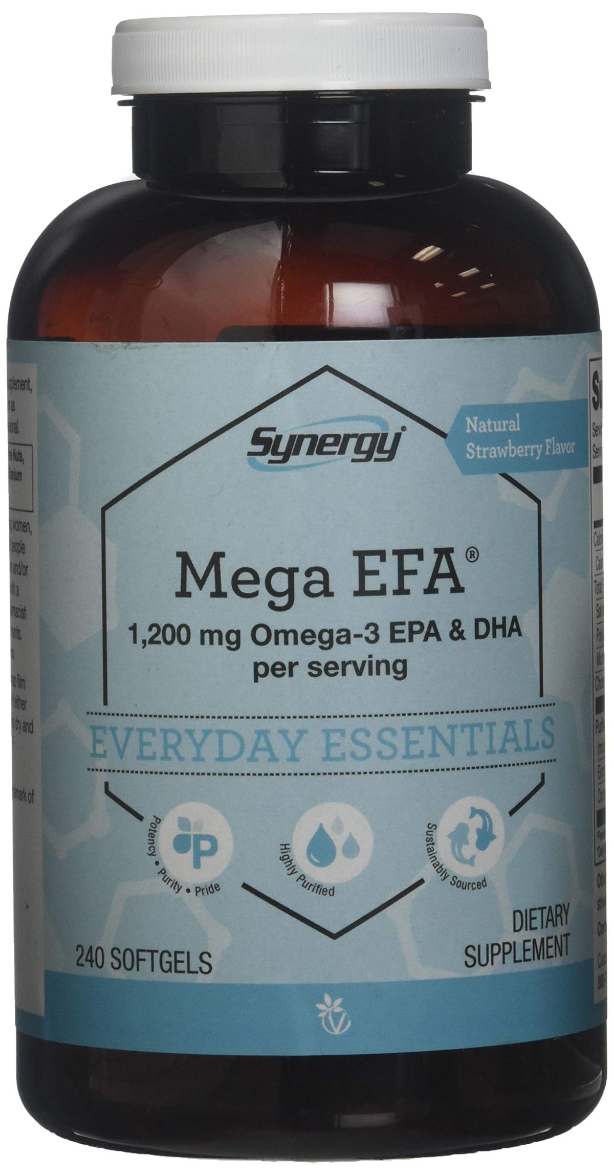 Vitacost Mega EFA Mini Gels bottle for easy daily omega-3 intake