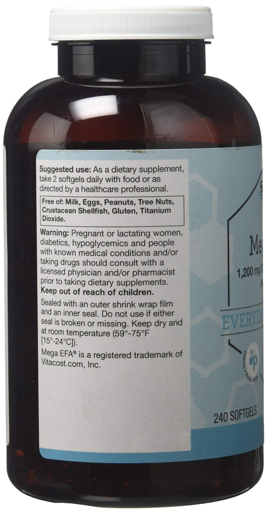 Vitacost Mega EFA Mini Gels strawberry flavor close-up, pleasant taste