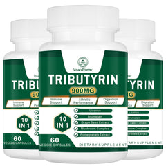 VITACRLLYNMN Tributyrin bottle highlighting gut barrier support.