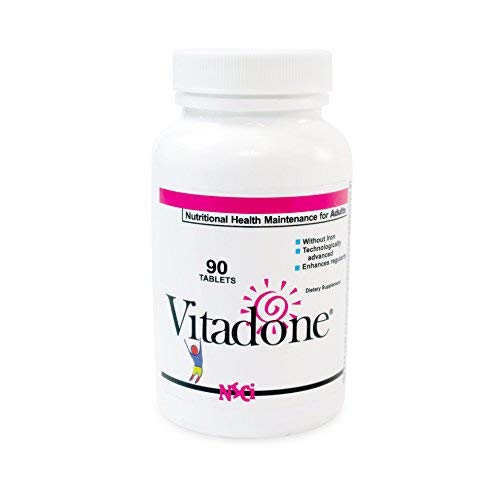 Vitadone multivitamin bottle front for daily energy support.