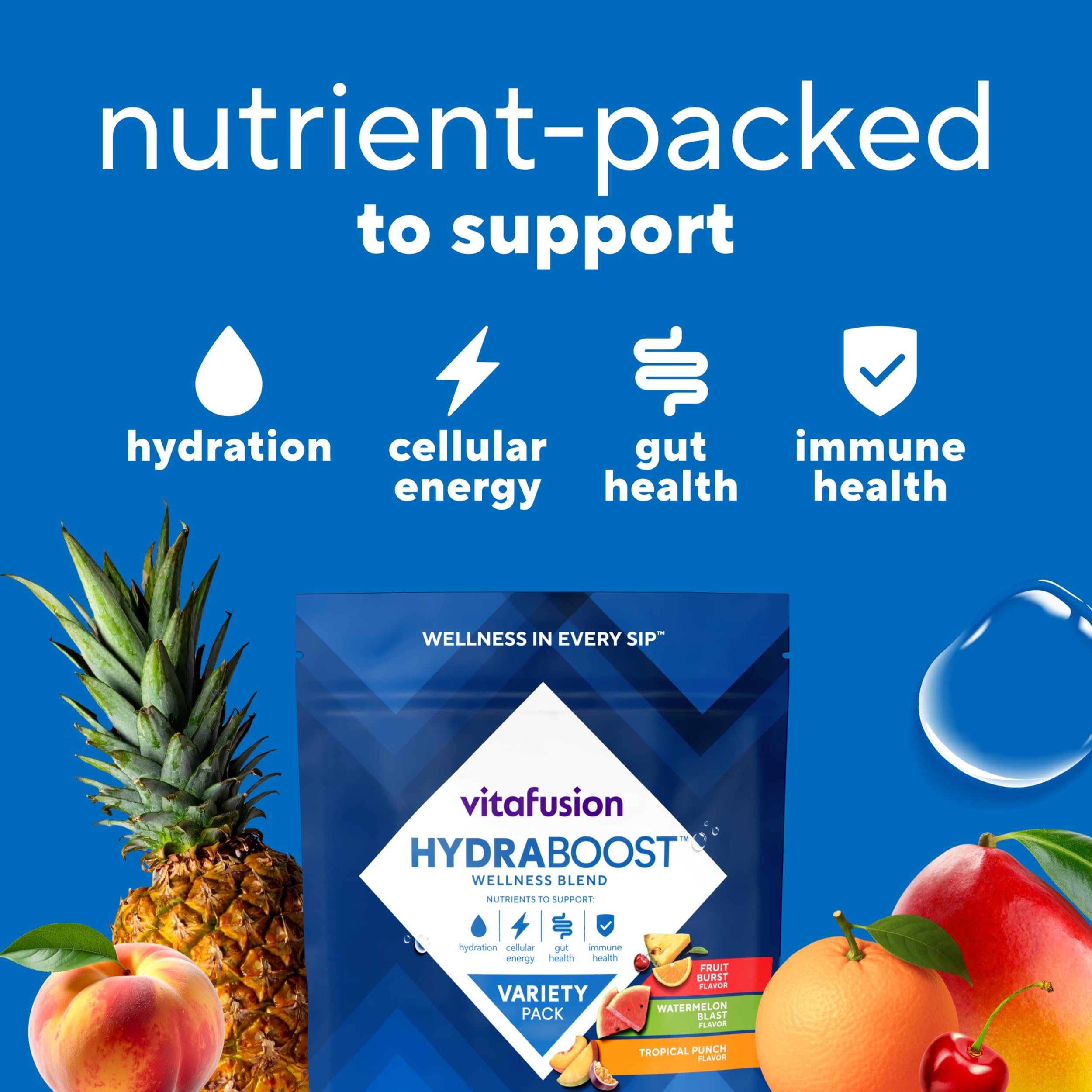 Vitafusion Hydraboost Watermelon Blast flavor enhances hydration on hot days