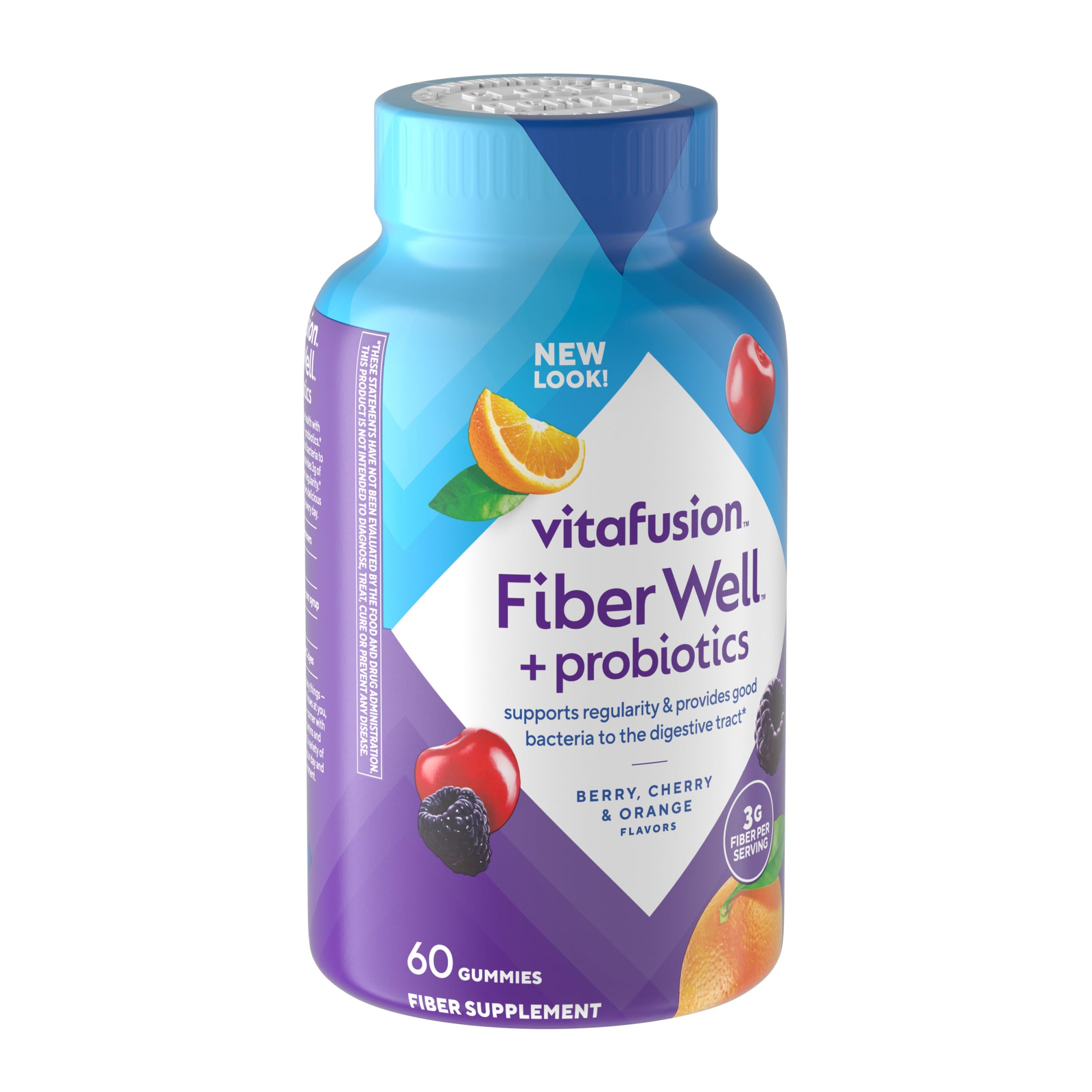 Dairy-free, gluten-free chewable fiber alternative for adults