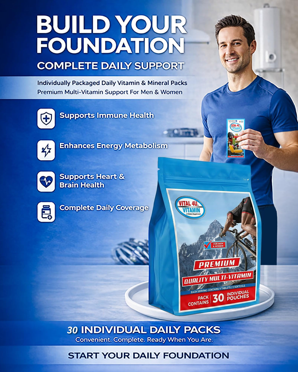 Vital 4U Vitamin recovery aid after workouts.