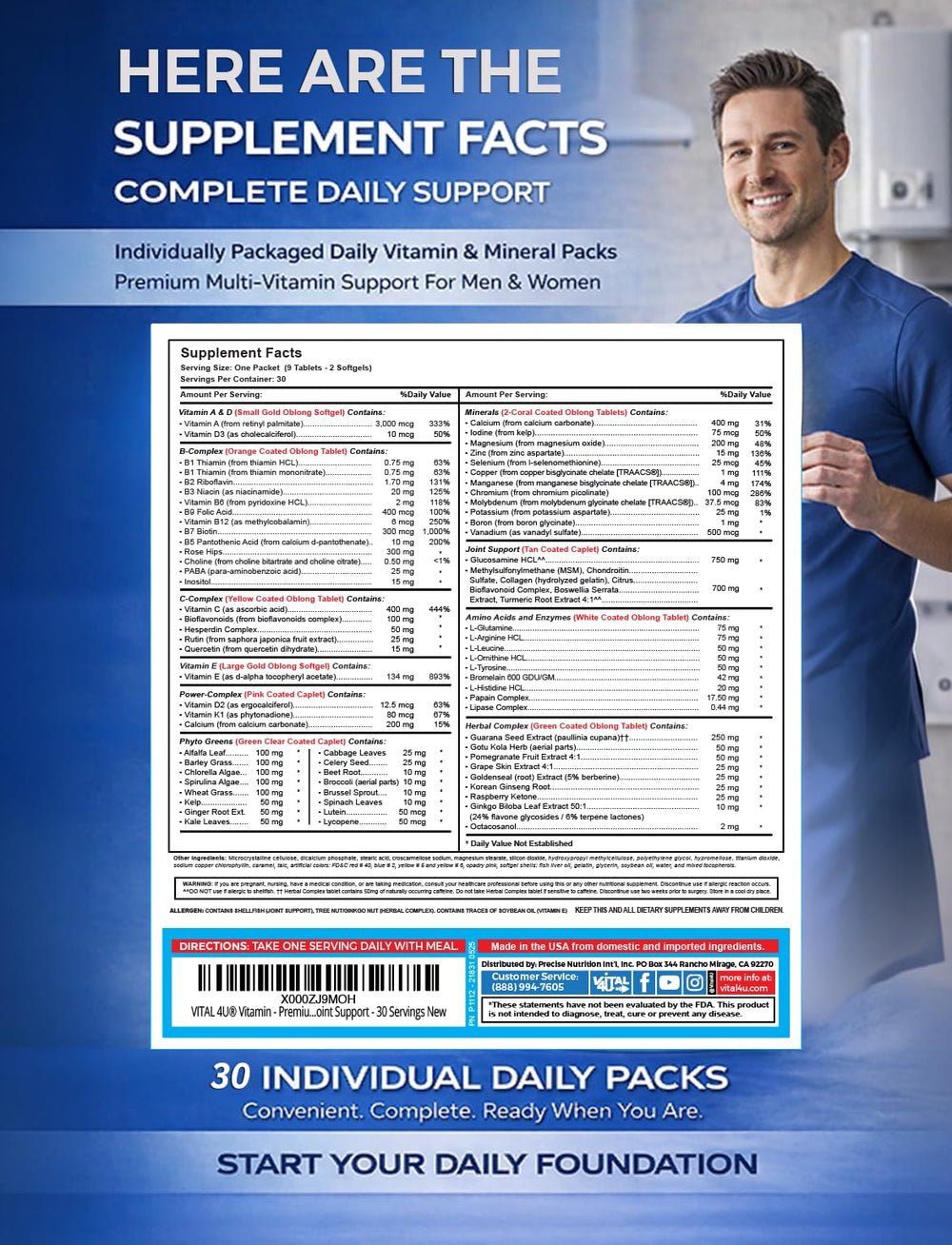 Vital 4U Vitamin heart health emphasis for cardiovascular wellness.