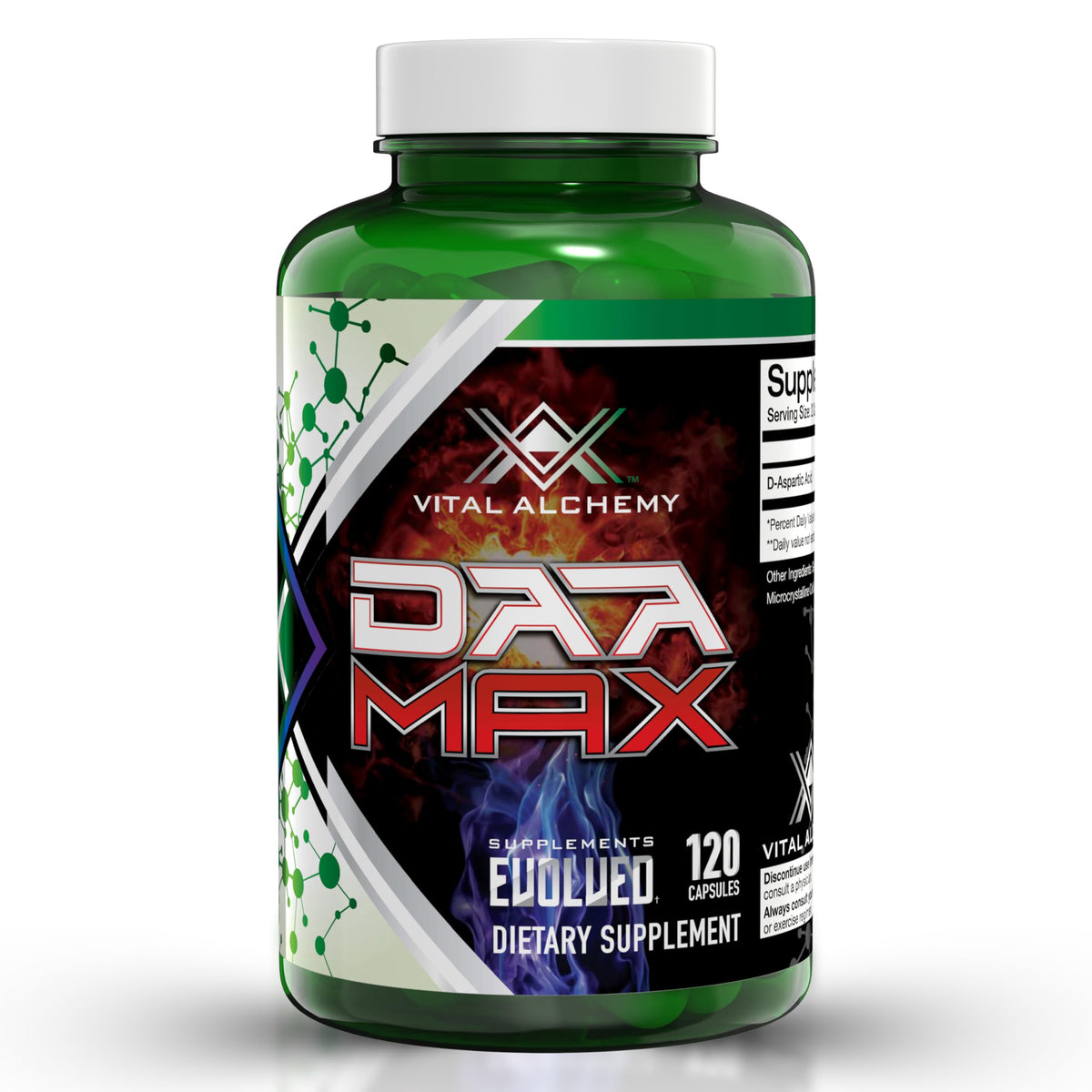 Vital Alchemy DAA Max bottle front for premium workout support