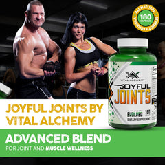 Vital Alchemy Joyful Joints bottle label close-up signals trusted formulation