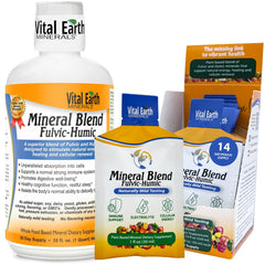 Vital Earth Minerals Detox bottle front view; supports hydration and energy.