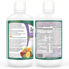 Vital Earth Minerals label close-up highlights fulvic minerals for holistic support.