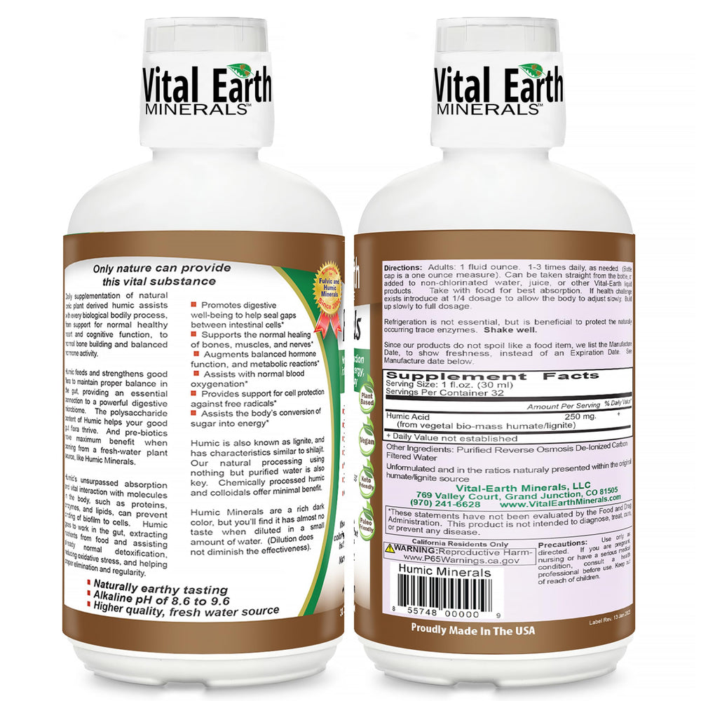 Vital Earth Minerals humic minerals pour showing easy mixing