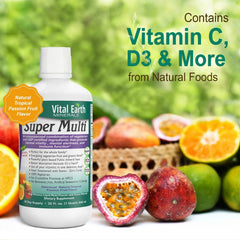 Vital Earth Minerals Super Multi fruit and greens blend image for daily intake
