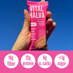 Vital Halva serving-on-the-go image suggesting convenient snacking