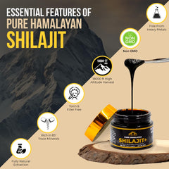 Vital Hill Shilajit Resin scoop dispensing the 500mg daily portion