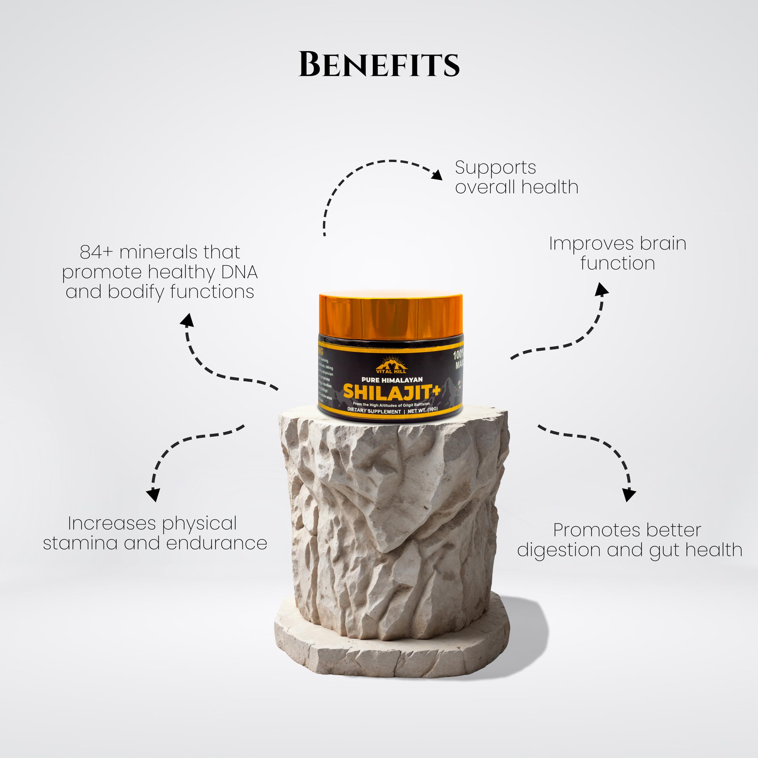 Vital Hill Shilajit Resin texture close-up showing natural mineral quality