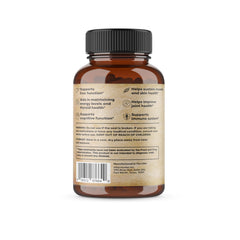 Vital Hunter 180 capsules bottle demonstrates grass-fed beef sourcing and long-lasting supply.